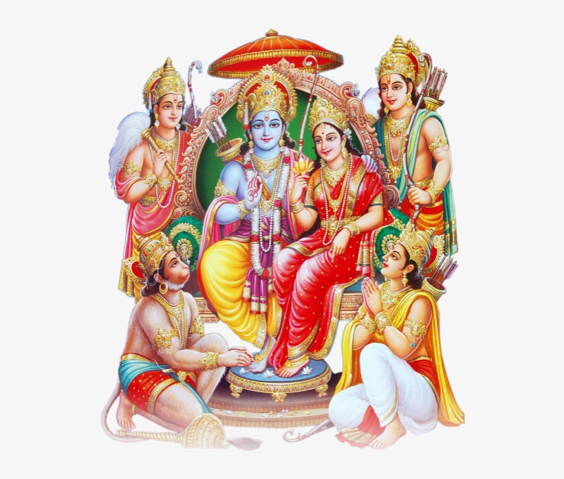 Lord Rama Transparent Background - Shri Ram Darbar Png, transparent png #289246
