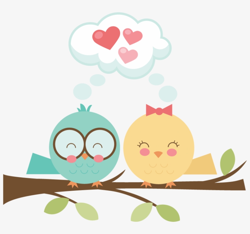 Lovebird Clipart Cute - Clouds Birds Clipart Png, transparent png #289327