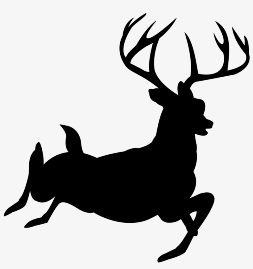 Buck Clipart Forest Deer - Whitetail Deer Silhouette Png, transparent png #289378