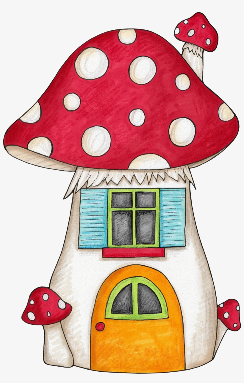 Vector Mushroom Valentine - Cartoon Mushroom House Drawing, transparent png #289420