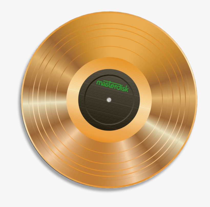 Masterdisk Gold Record Transparent - Png Gold Vinyl Record, transparent png #289557
