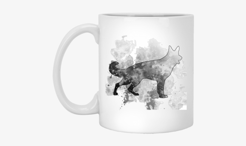 German Shepherd Bw Watercolor 11 Oz - Mug, transparent png #289719