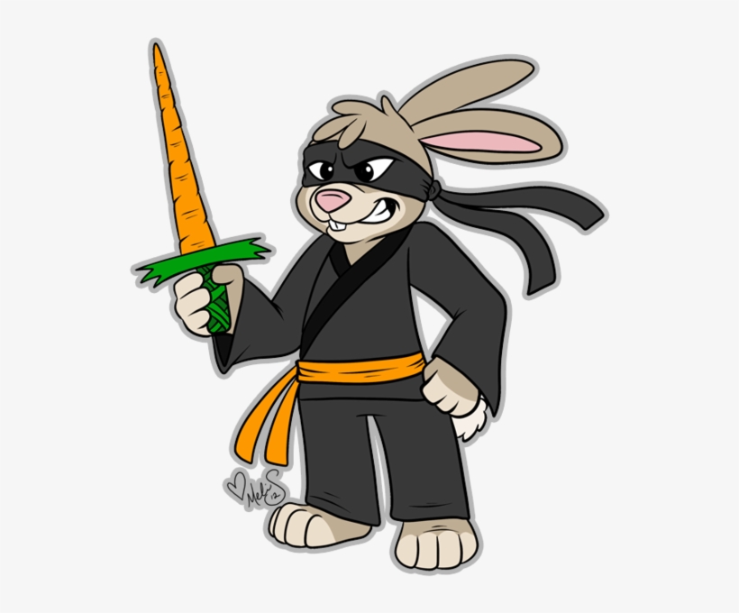 Comm Ninja Bunny By Twitterlu - Ninja Bunny Png, transparent png #289769