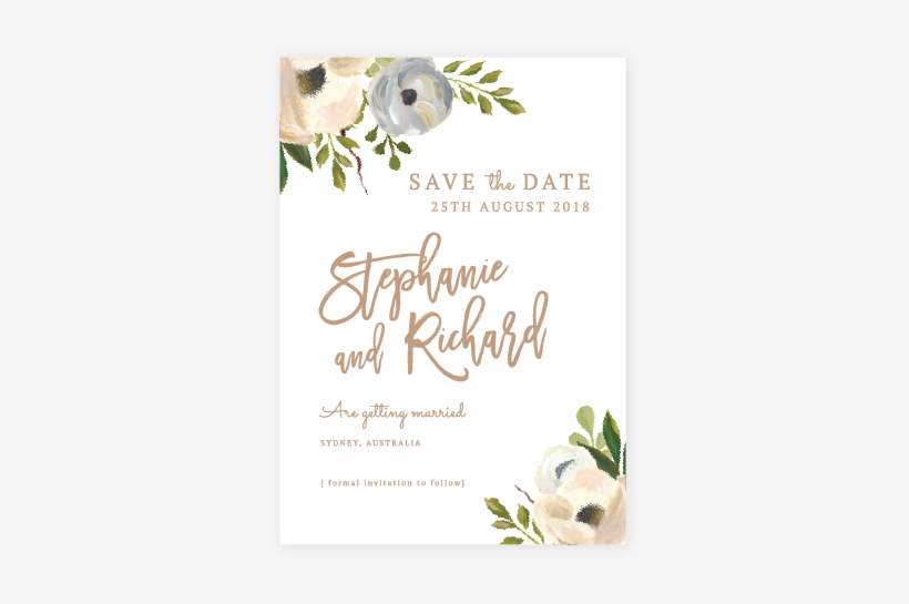 Floral Muse Save The Date Fudge - Foil, transparent png #289794