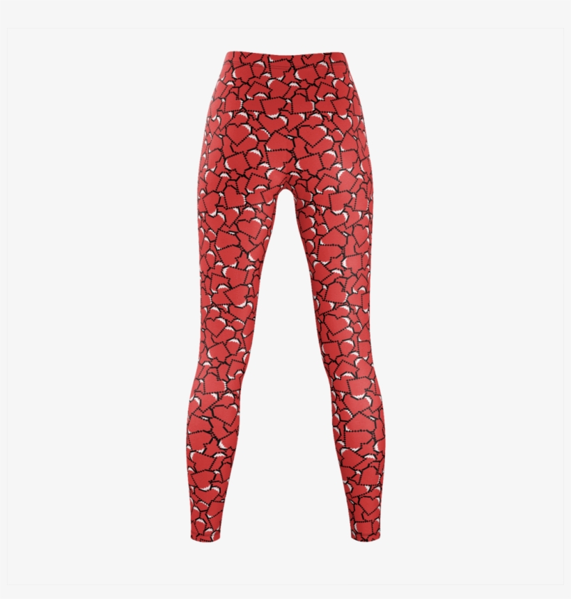 Pixel Heart Leggings - Pajamas, transparent png #289835
