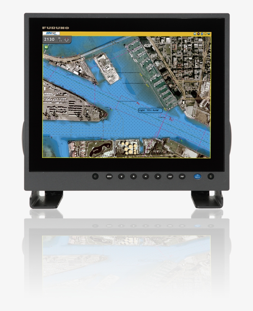 Hr Mu150hd Reflection - Mu150hd Furuno Marine 15" Lcd Display, transparent png #289837