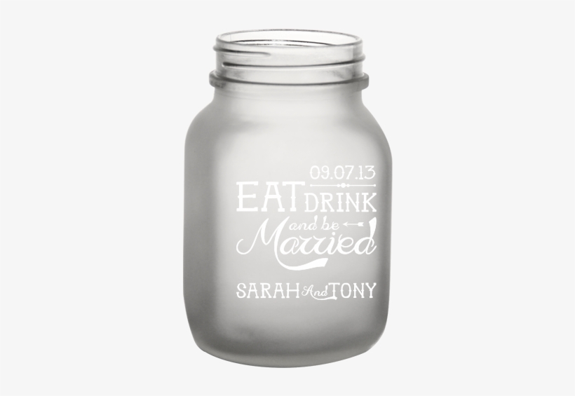Custom 16oz Barconic® Frosted Mason Jar Mug With No - Mason Jar Vectors Transparent, transparent png #289936