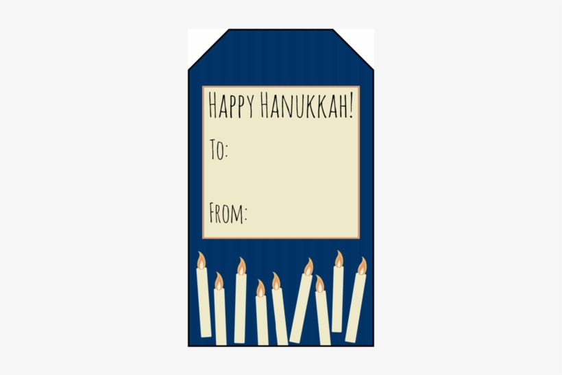 Hanukkah Gift Tag Label/sticker - Happy Hanukkah Gift Tags, transparent png #2800180