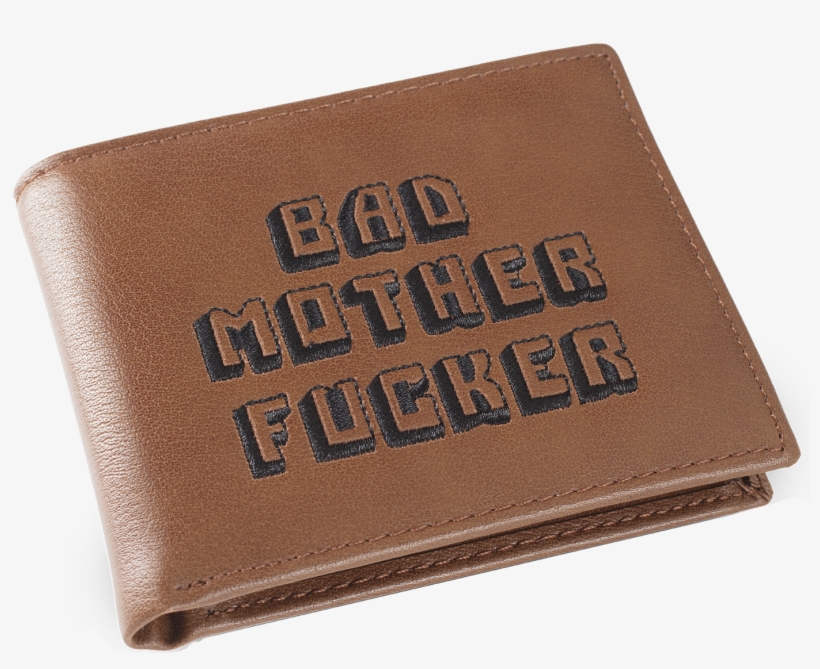 Brown Embroidered Bad Mother Fucker Leather Wallet - Wallet Bad Mother Fucker, transparent png #2800680
