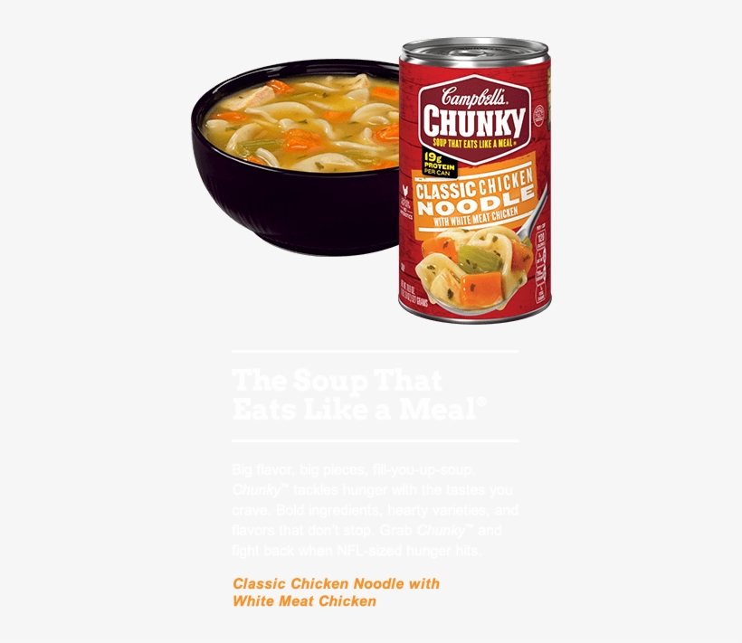 Chicken Noodle Soup Chicken Noodle Soup - Campbell's Chunky Soup, Classic Chicken Noodle - 18.6, transparent png #2801580
