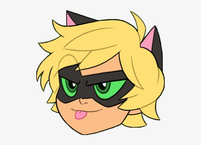 Icon Cat Noir Tongue - Miraculous: Tales Of Ladybug & Cat Noir, transparent png #2801753