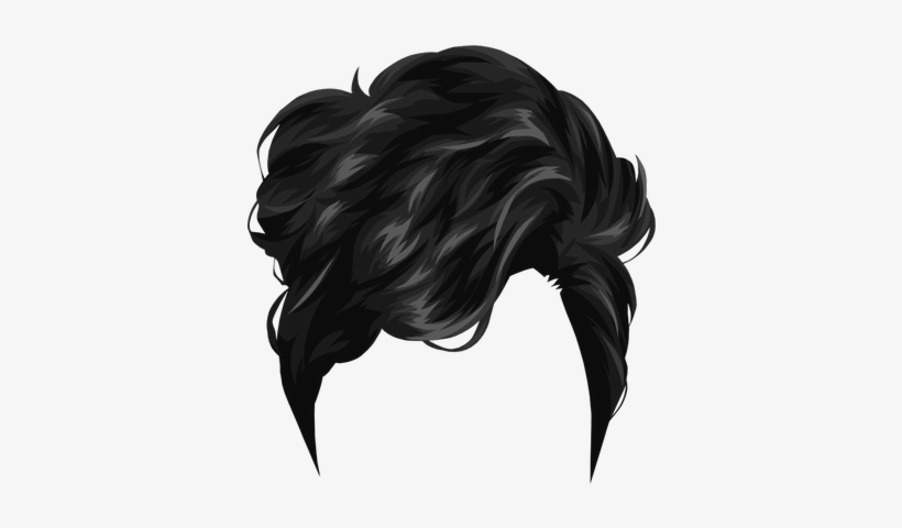 Short Black Drawing Hair - Black Hair Boy Png, transparent png #2801756