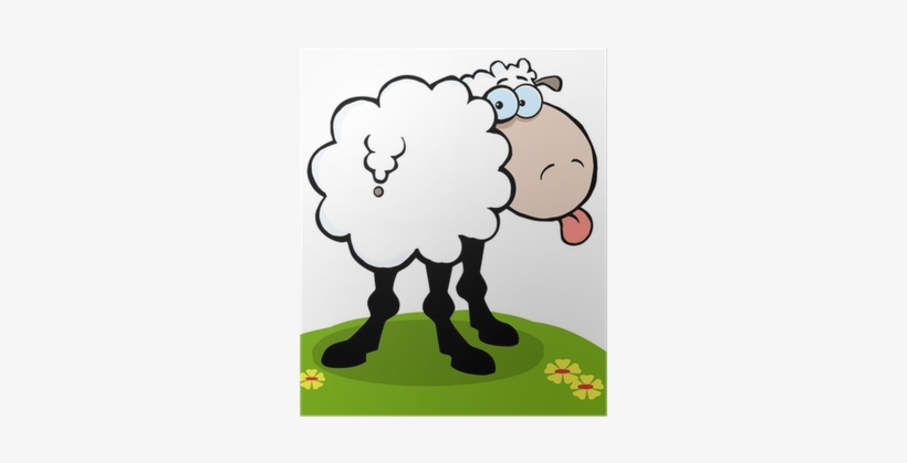 Cartoon Sheep Sticking Out His Tongue Poster • Pixers® - Dessin Tirer La Langue, transparent png #2801877