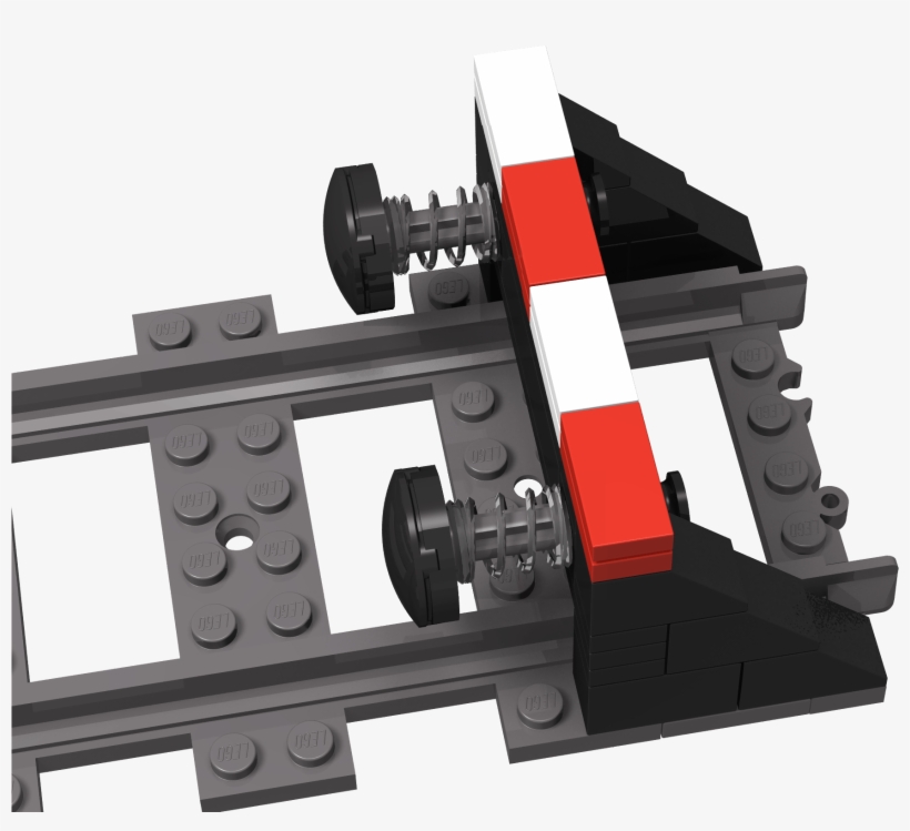 Shock Absorbing Buffer Front With Springs - Lego Track Link, transparent png #2803113