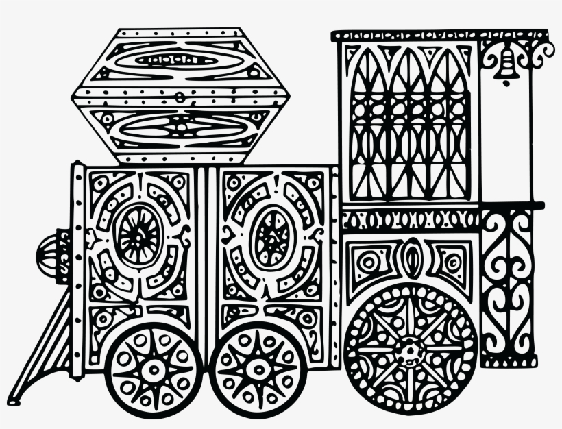 Steampunk Locomotive Front View Transparent Png - Clip Art, transparent png #2803265