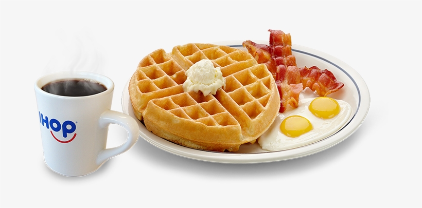 Waffle Clipart Ihop - Ihop Waffles Bacon And Eggs, transparent png #2803322
