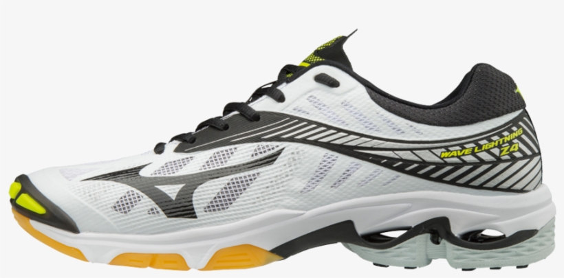 Mizuno Wave Lightning Z4 White Black Volleyball Shoe - Mizuno Wave Lightning Z3 Women's Volleyball Shoes, transparent png #2803562