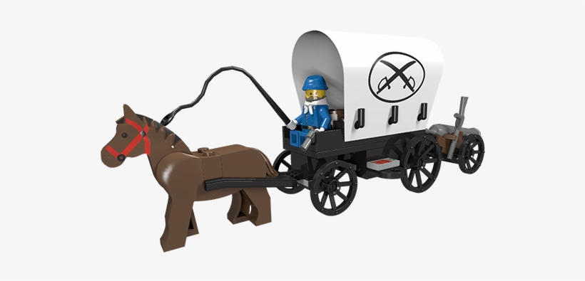 Covered Wagon With - Horse And Buggy, transparent png #2803700