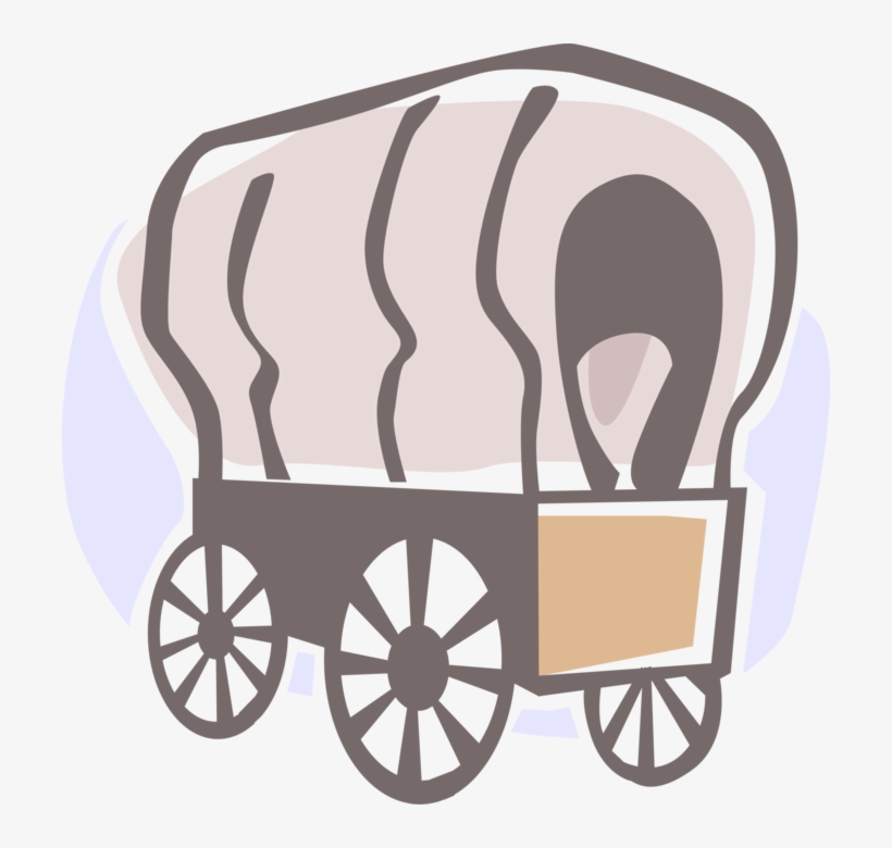 Vector Illustration Of American Old West Chuck Wagon - Old Wagon Clipart, transparent png #2803746