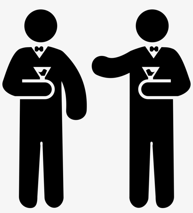 Two Men With Cocktail Glasses Comments - Man And Woman Icon Png, transparent png #2803751