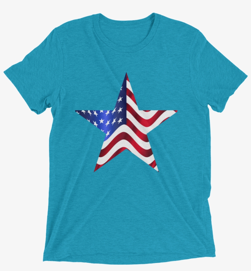 Short Sleeve T-shirt With Us Flag On Star Design 1 - Gifts For Football Fans - Jj Watt - Texans - Nfl, transparent png #2804194