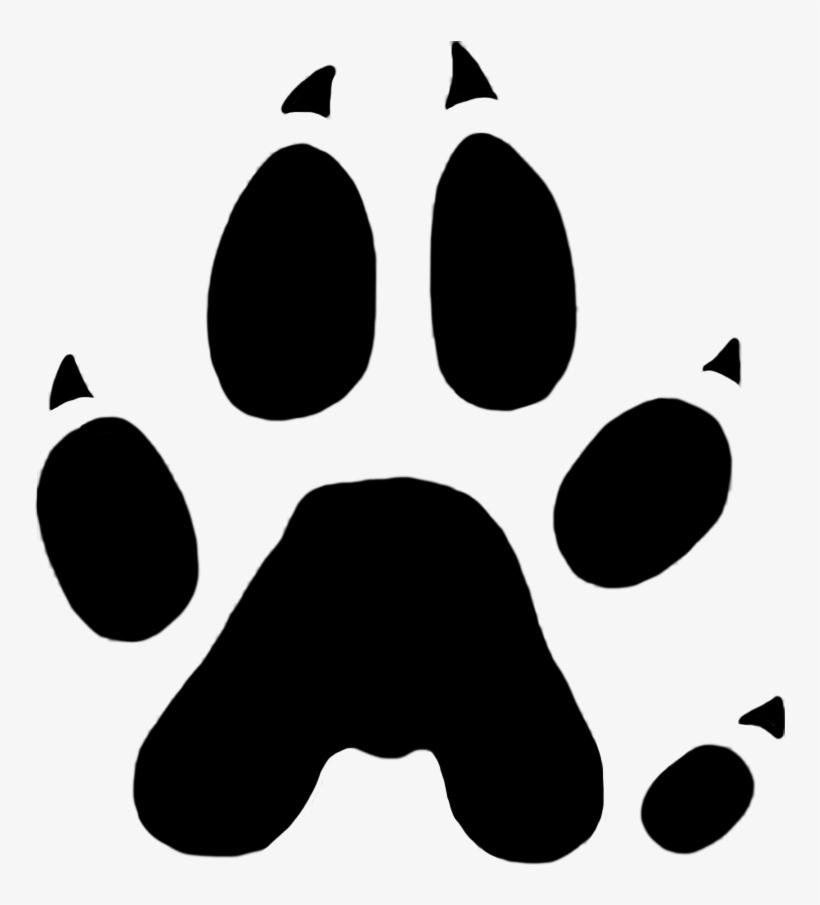 Mink Paw Print 25 Mm - Moon With Paw Print, transparent png #2804686