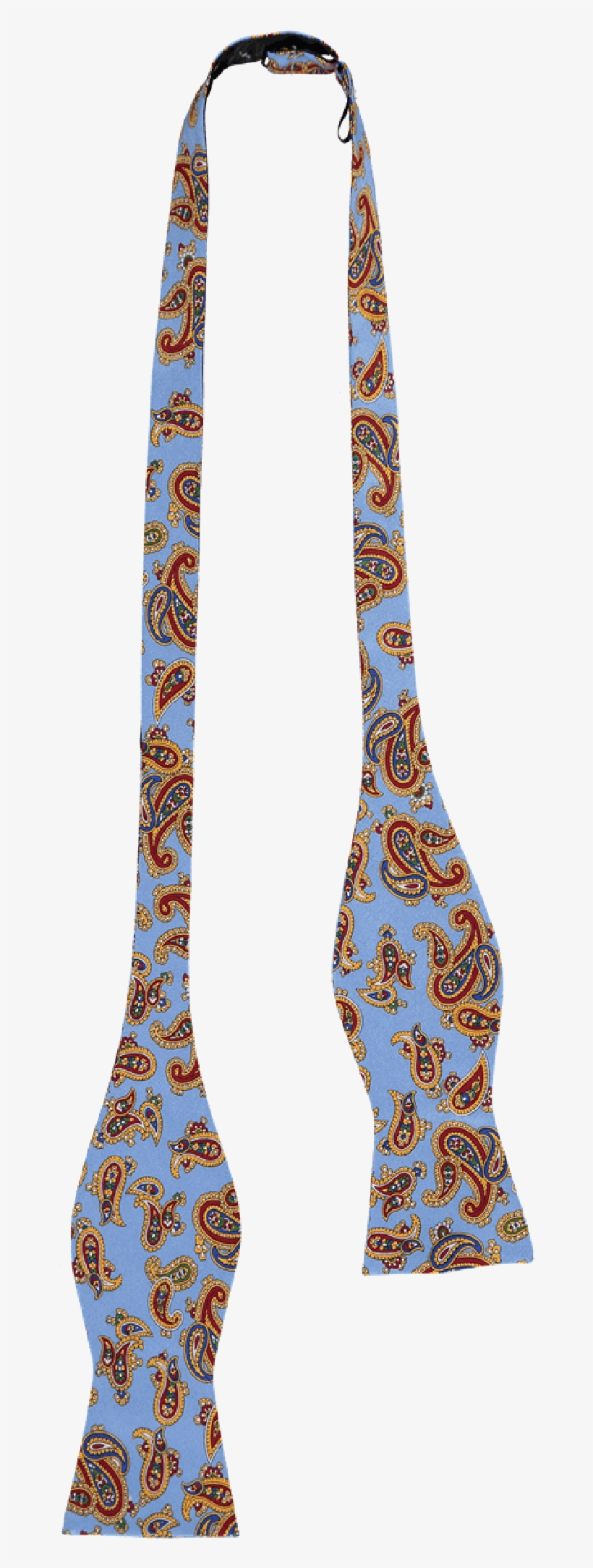 Bow Tie Silk Blue Paisley - Shoulder Bag, transparent png #2804783