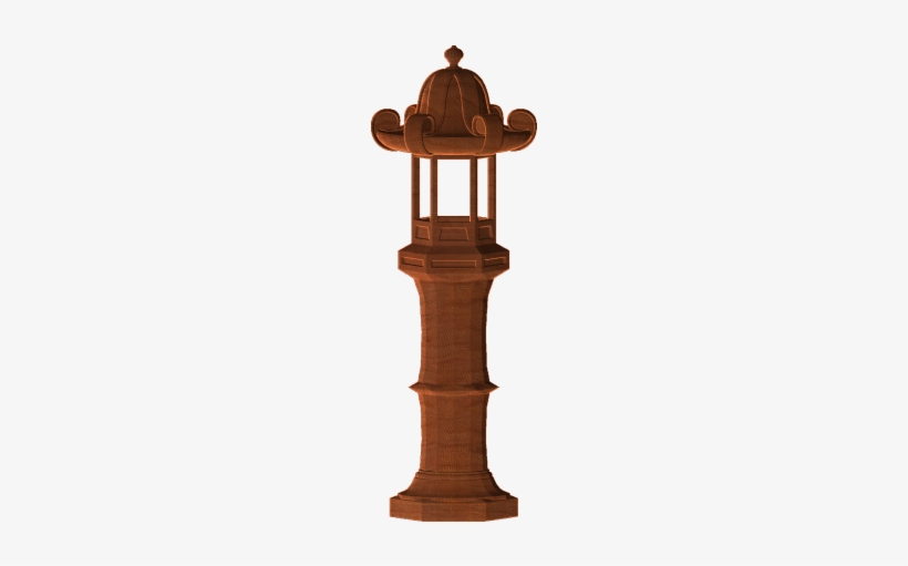 Chinese Lamp Post - Wood, transparent png #2804931