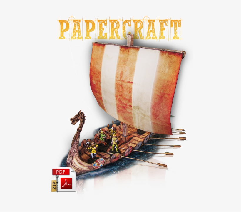 Viewing Product / Viking Longship - Papercraft Viking Ship, transparent png #2805167