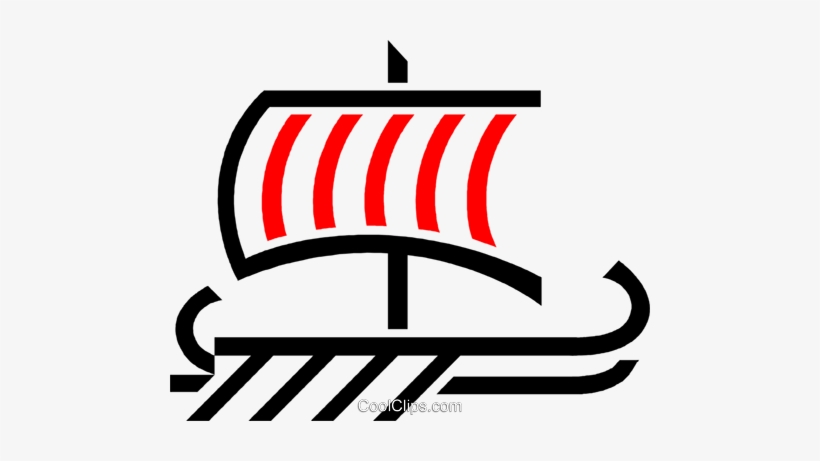 Viking Ship Royalty Free Vector Clip Art Illustration - Viking Wear Oval Sticker, transparent png #2805387