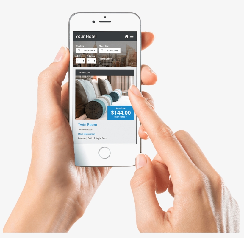 Hotel Booking Engine On The Mobile - Screen Patrol - Iphone 7 Tempered Glass Screen Protector, transparent png #2805434
