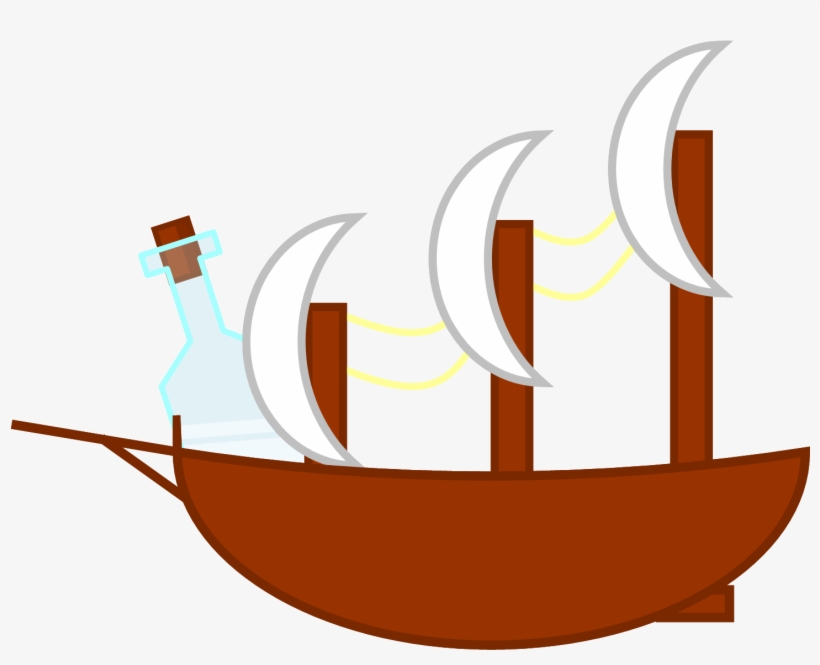 Bottle In A Ship - Sail, transparent png #2805511