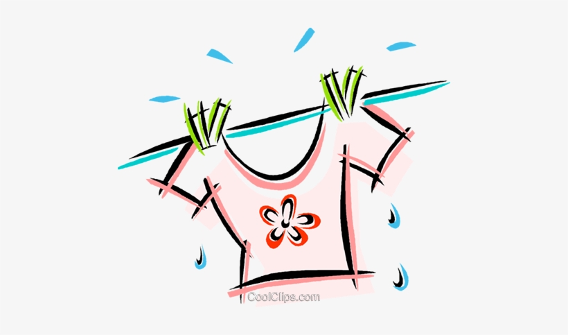 Clothes On The Clothes Line Royalty Free Vector Clip - Roupa No Varal Png, transparent png #2807237