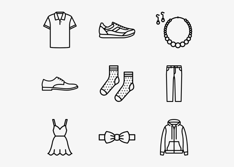 Beautiful Clothes - Clothes Png Black And White, transparent png #2807270