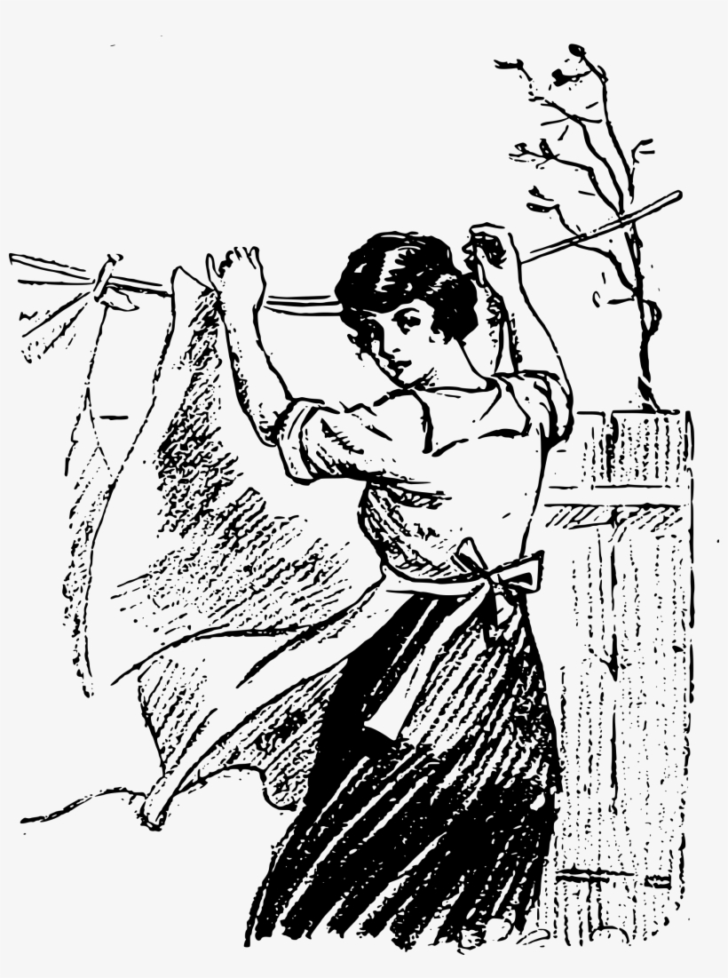 This Free Icons Png Design Of Woman Hanging Up Clothes, transparent png #2807338