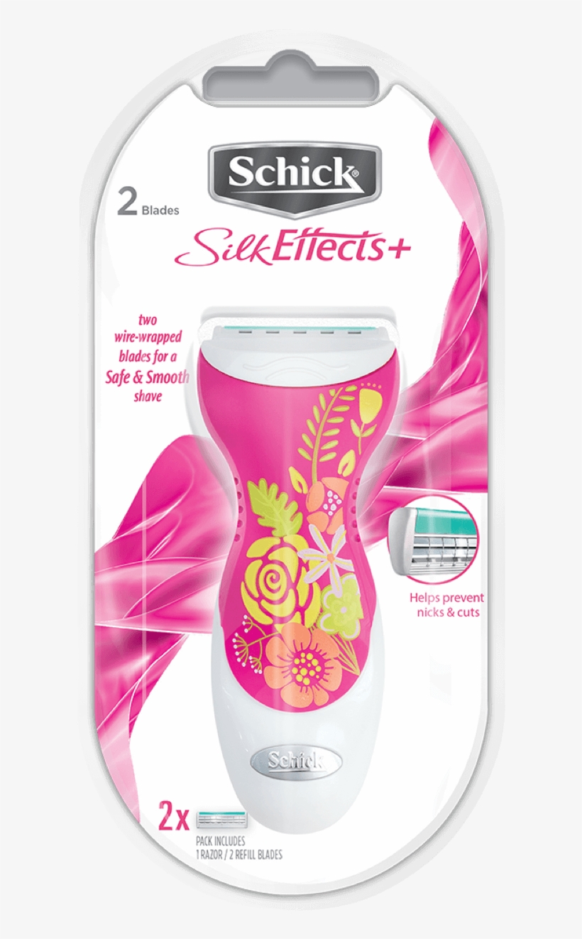 Silk Effects Razor - Schick Silk Effects Blades 4 Pack, transparent png #2807961