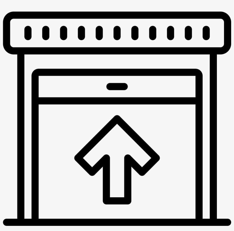 Puerta De Garaje Abierta Icon - Car Battery Clip Art, transparent png #2808119