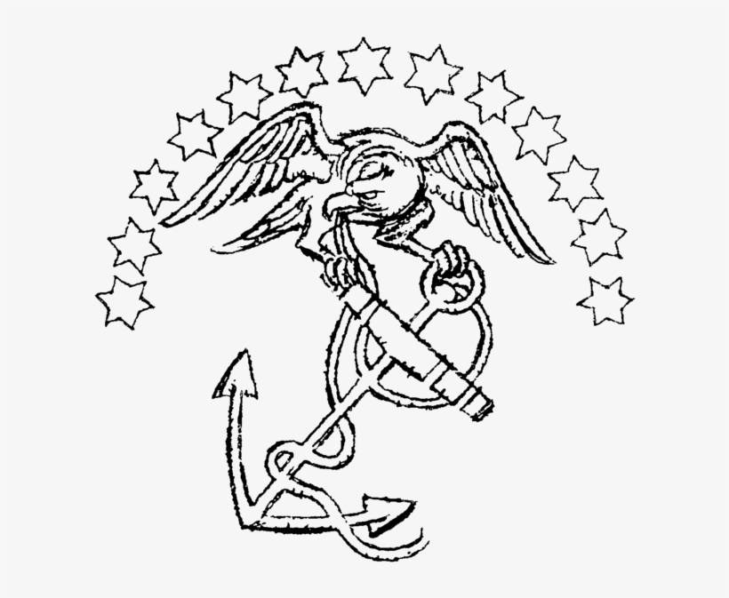The Present Emblem, Adopted In 1955, Differs From The - Old Marine Corps Logo, transparent png #2808201