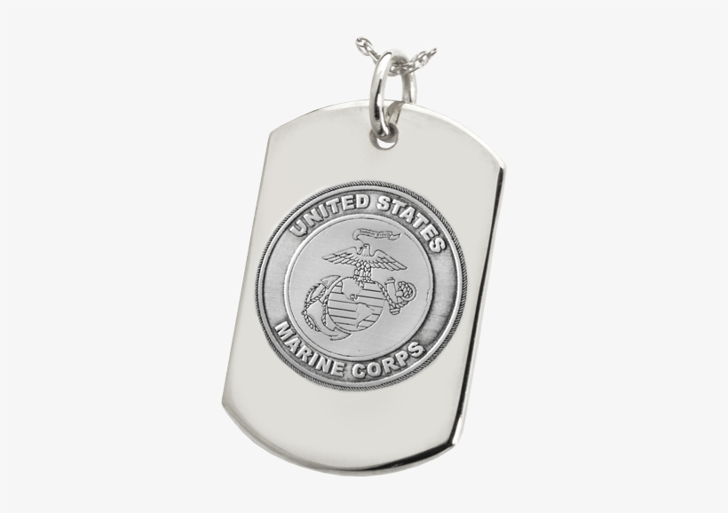 Wholesale B&b Dog Tag With Marine Corps Emblem In Silver - Baby Handprint On Dog Tag Keepsake, transparent png #2808318