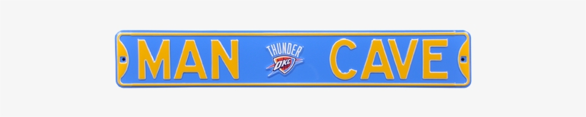 Oklahoma City Thunder “man Cave” Authentic Street Sign - Man Cave Carolina Panthers Street Sign, transparent png #2808463