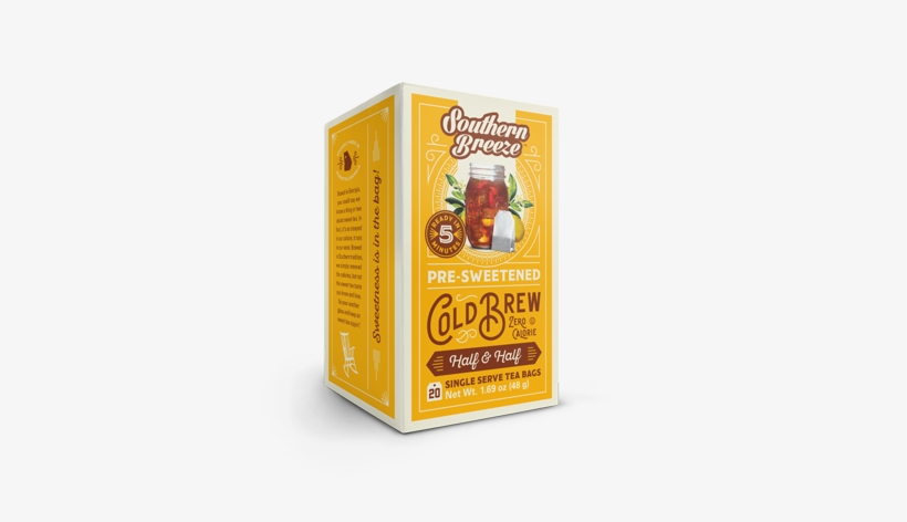 Half & Half Cold Brew Sweet Tea - Southern Breeze Sweet Tea, Cold Brew, Peach, Zero Calorie,, transparent png #2809531