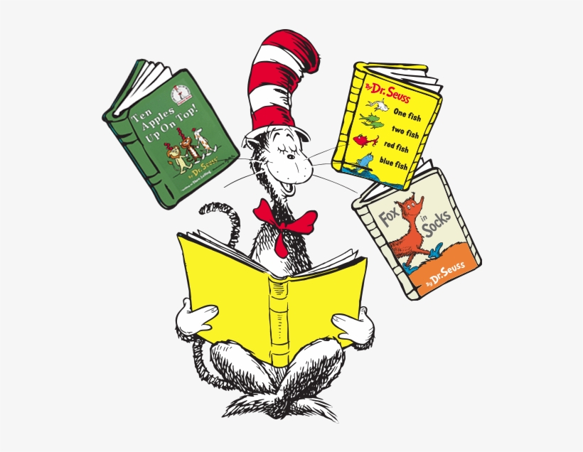 Dr Seuss Reading Clipart 5 By James - One Fish, Two Fish, Red Fish, Blue Fish Book &, transparent png #2810077