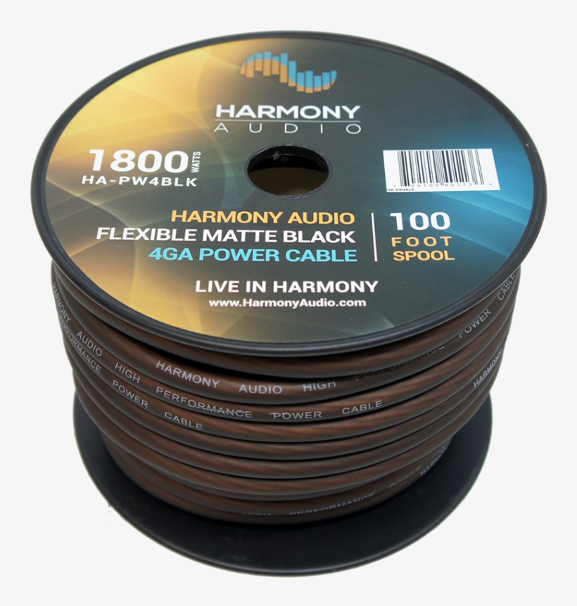 Harmony Audio Ha-pw4blk Matte Black 4 Gauge Flexible - Harmony Accessory Master Harmony Audio Ha-pw4blk Car, transparent png #2810103