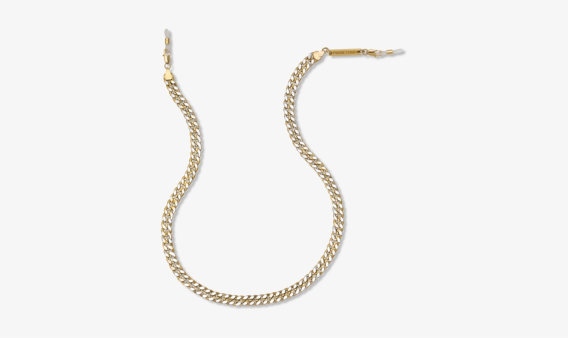 Biggy Mens White And Yellow Gold Glasses Chain - Chain, transparent png #2810401