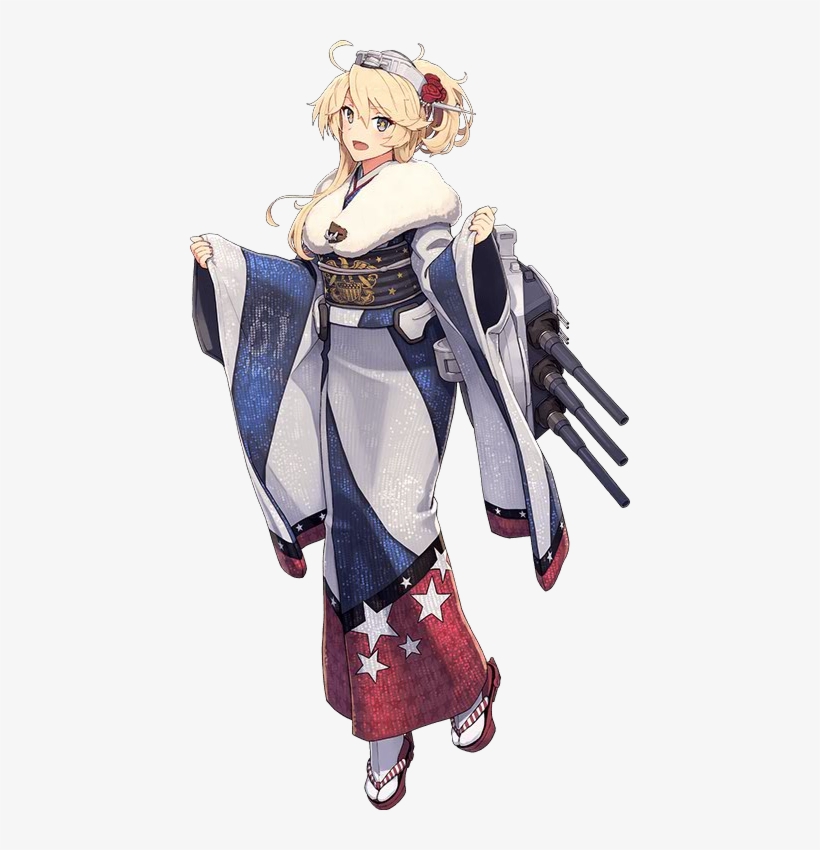 Iowa New Year Full - Kancolle Iowa New Year, transparent png #2810473