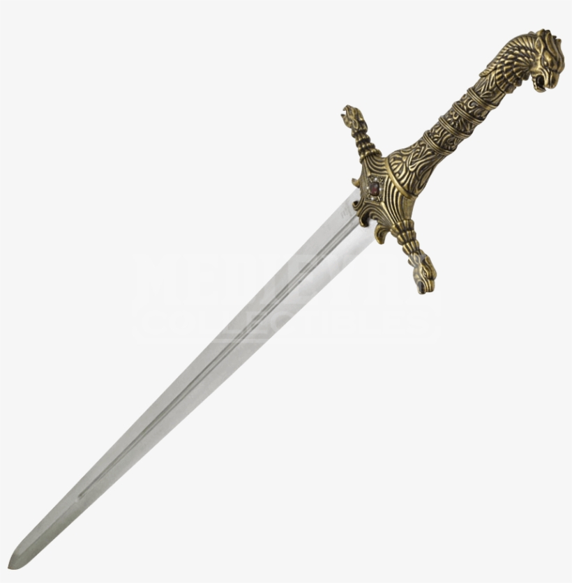Item - Black And Gold Sword, transparent png #2811223