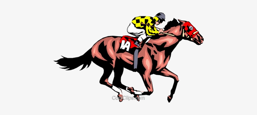 Race Horse Royalty Free Vector Clip Art Illustration - Horse Race Clipart, transparent png #2811314