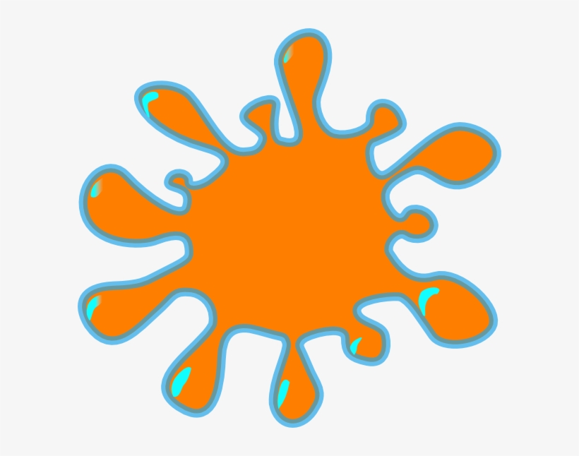 Orange Splash Clip Art - Paint Splatter Cut Out, transparent png #2812016