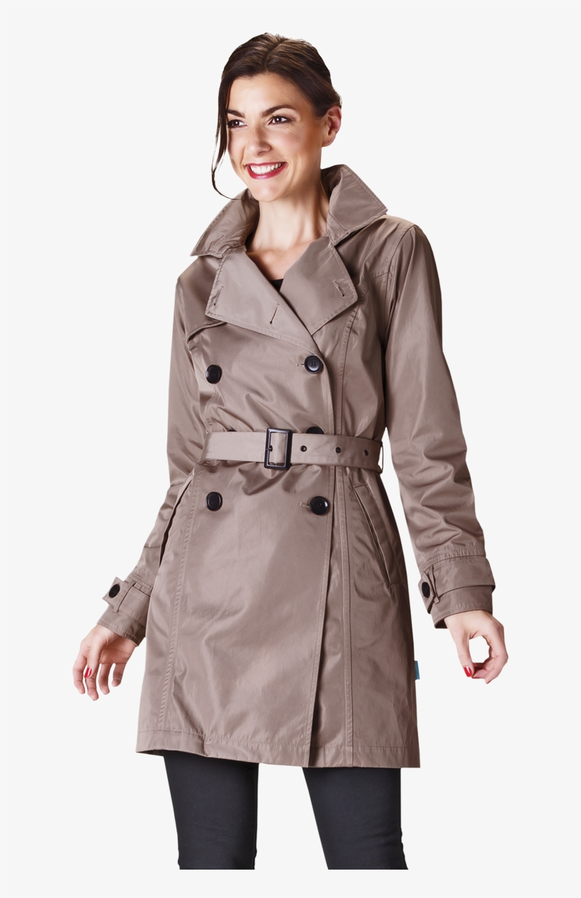 Exclusive Trench Coat Tokyo Taupe - Trench Taupe Femme, transparent png #2812110