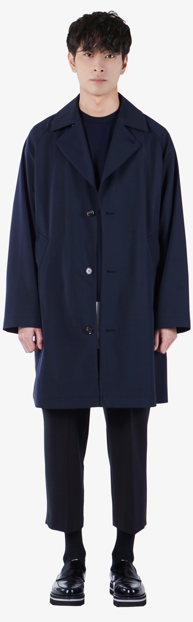 Navy Trench Coat - Designer, transparent png #2812194